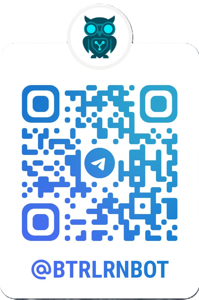 Scan to join btrlrn on Telegram